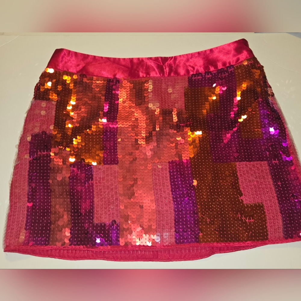NWT express pink sequin skirt size 10